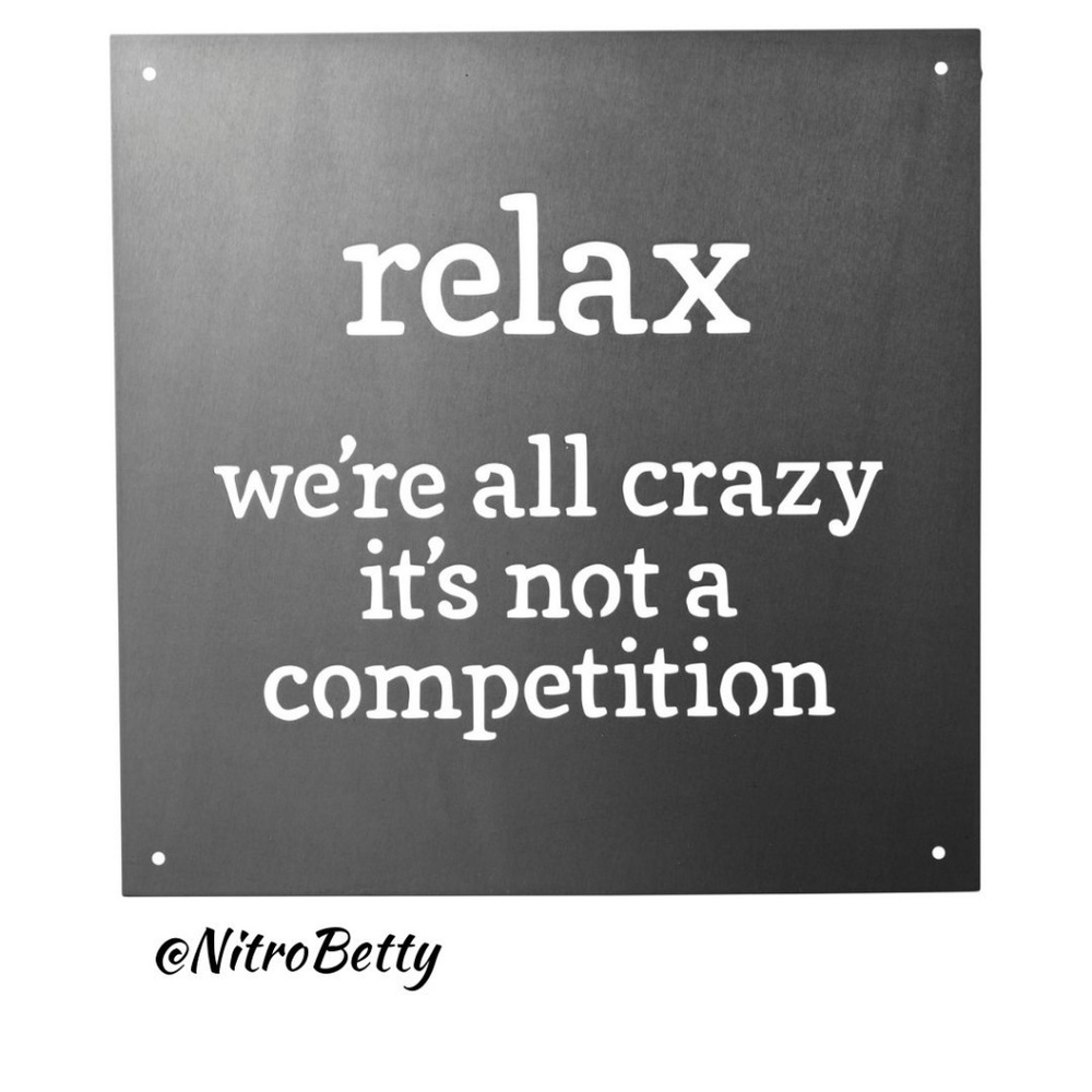 Magnet Board Metal Wall Art Relax We're All Crazy
